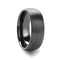 Comfort Fit 8mm Mens Women Black Brushed Surface Tungsten Carbide Rings Wedding Band Large Size for Ladies