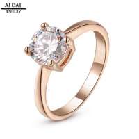 2018 new Wedding Rings For women Stainless steel Vacuum plating Rose gold With Zircon